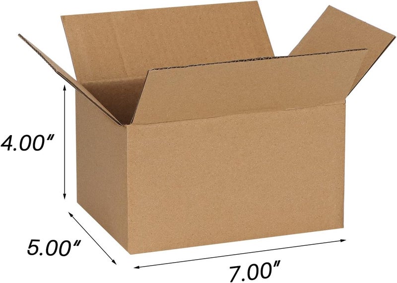 ZBEIVAN 7x5x4 Inches Shipping Boxes Pack of 25, Small Corrugated Cardboard Box for Business Mailing Packaging, Brown - Image 2